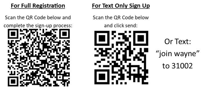 sign up QR codes